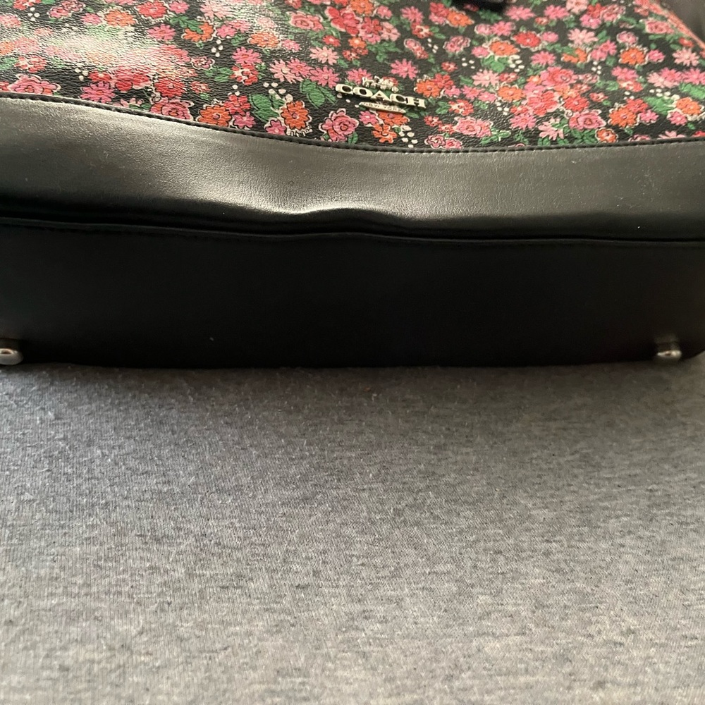 Leather coach purse floral spring - Picture 2 of 9